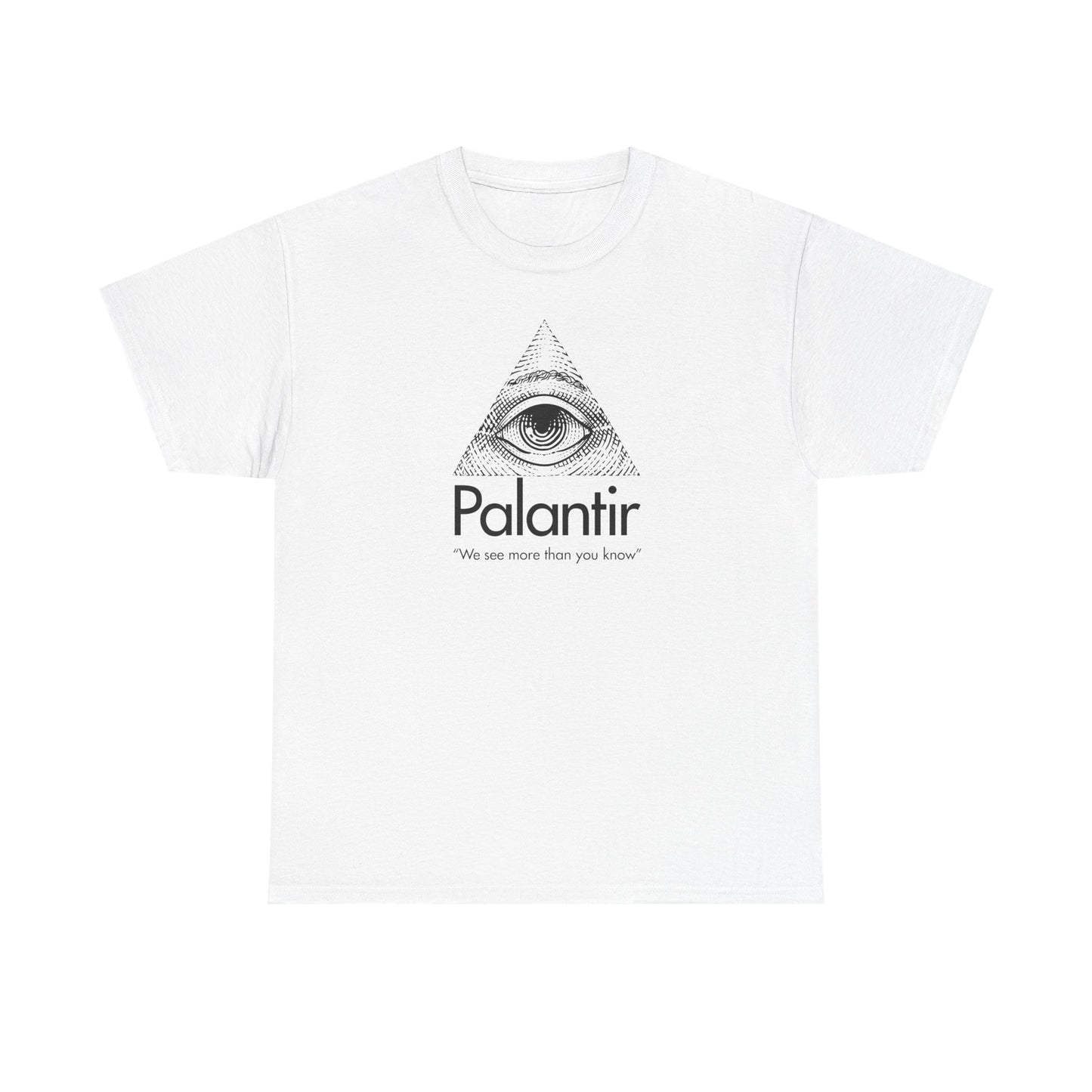 Palantir Eye Pyramid T‑Shirt — "We see more than you know" Graphic Tee