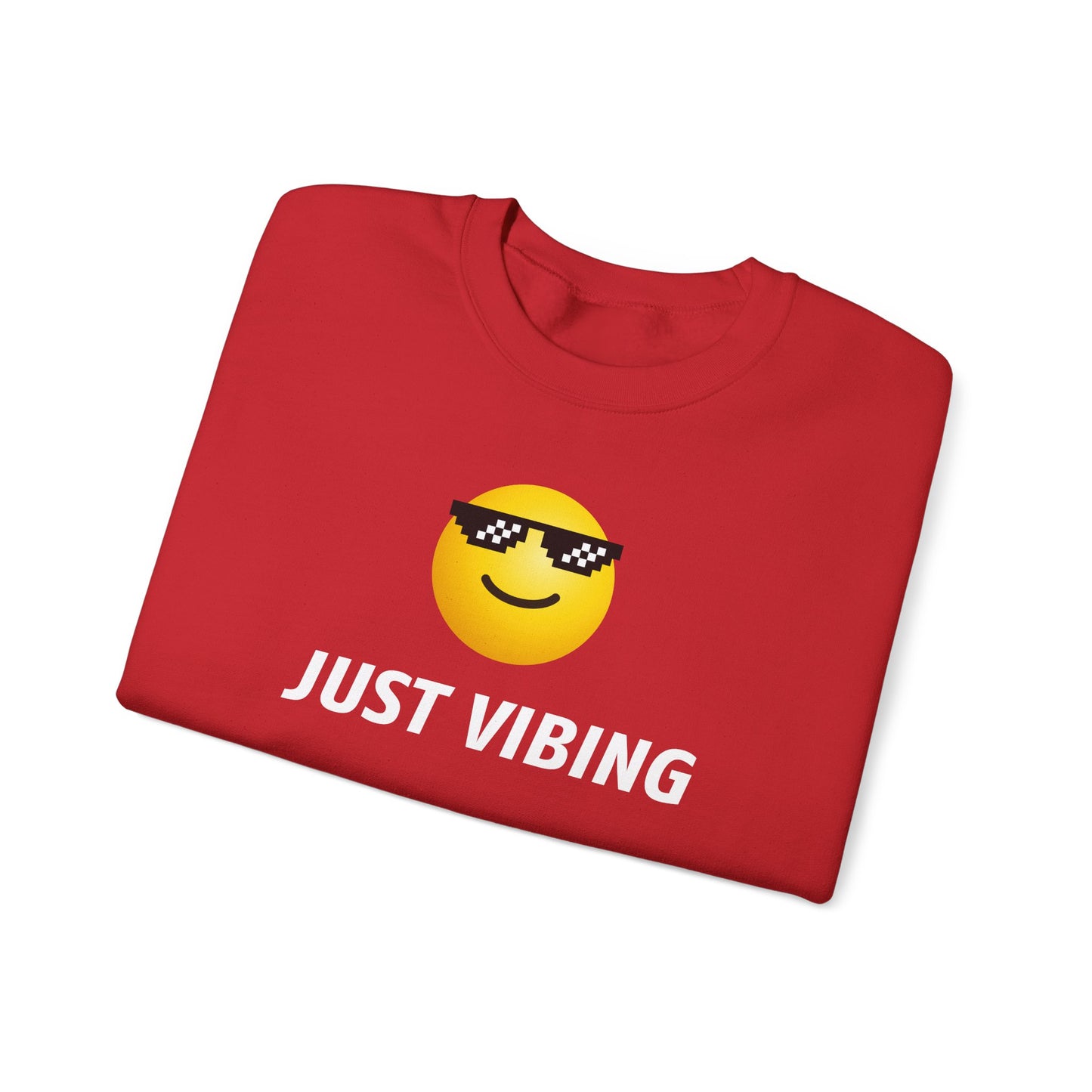 Just Vibing Emoji Sweatshirt - Meme Crewneck