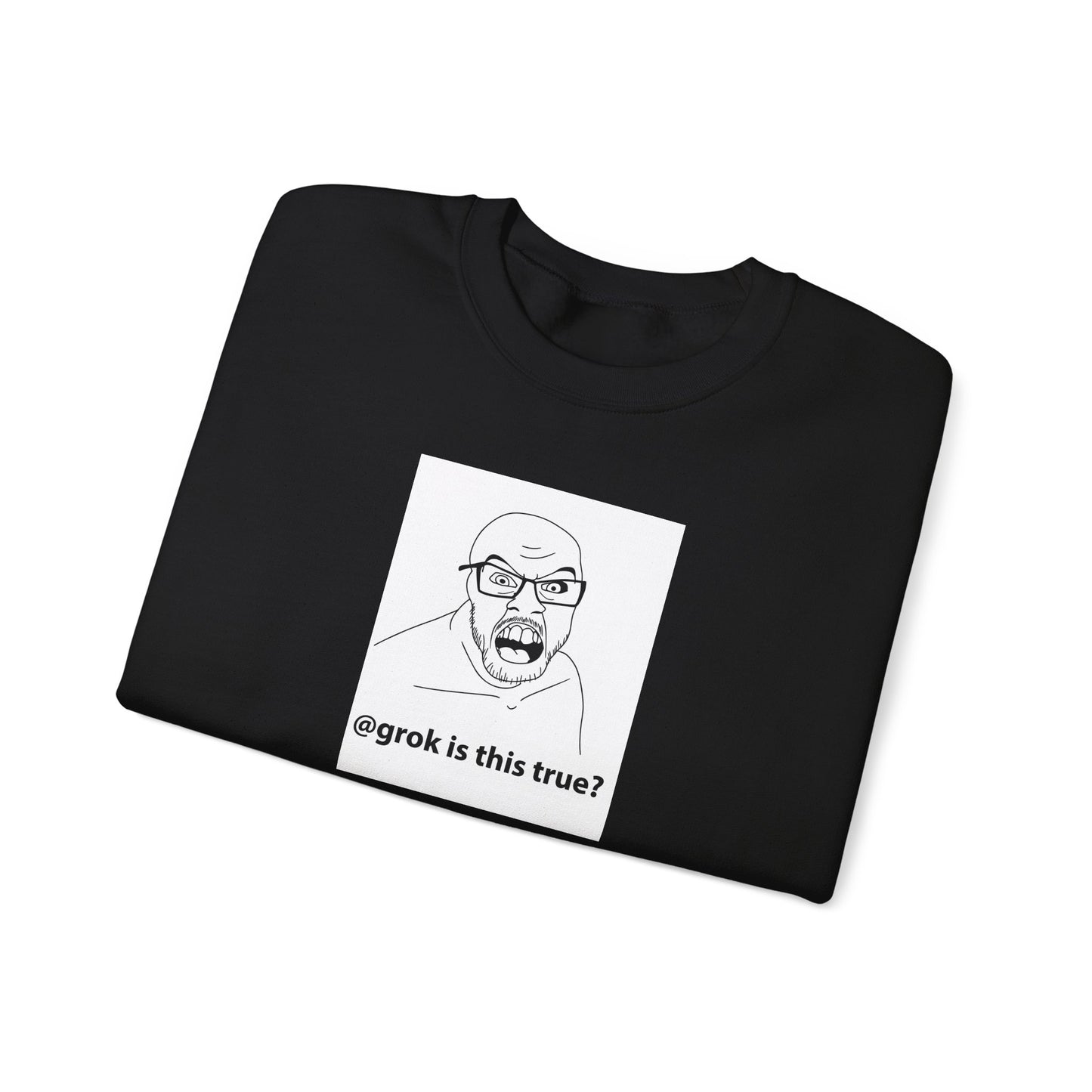 AI Meme Sweatshirt, Grok Meme Sweater, Tech Humor Sweatshirt, Internet Reaction Meme, Funny AI Crewneck, Programmer Meme Sweatshirt