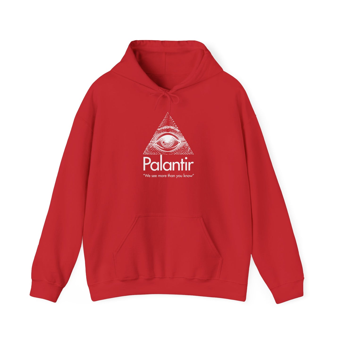 Palantir Eye Hoodie — "We see more than you know" Graphic Pullover