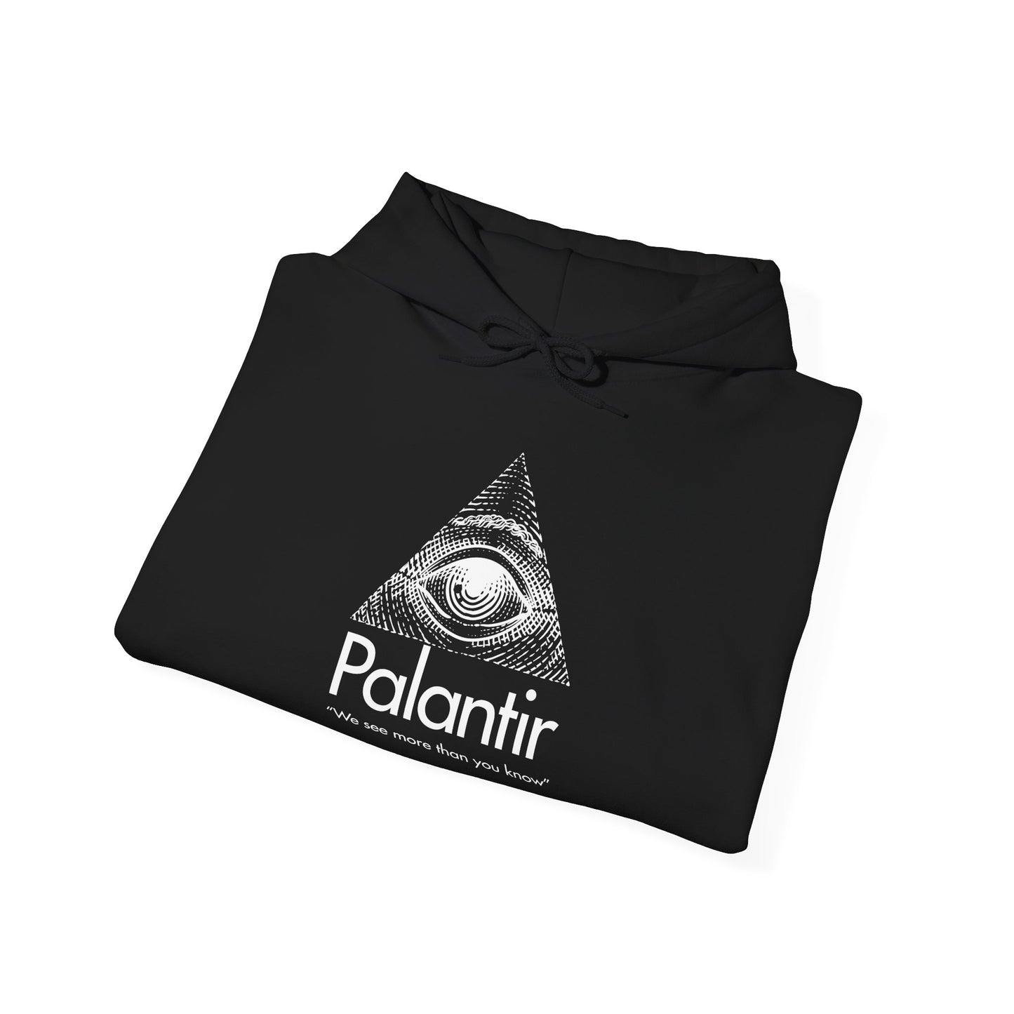 Palantir Eye Hoodie — "We see more than you know" Graphic Pullover