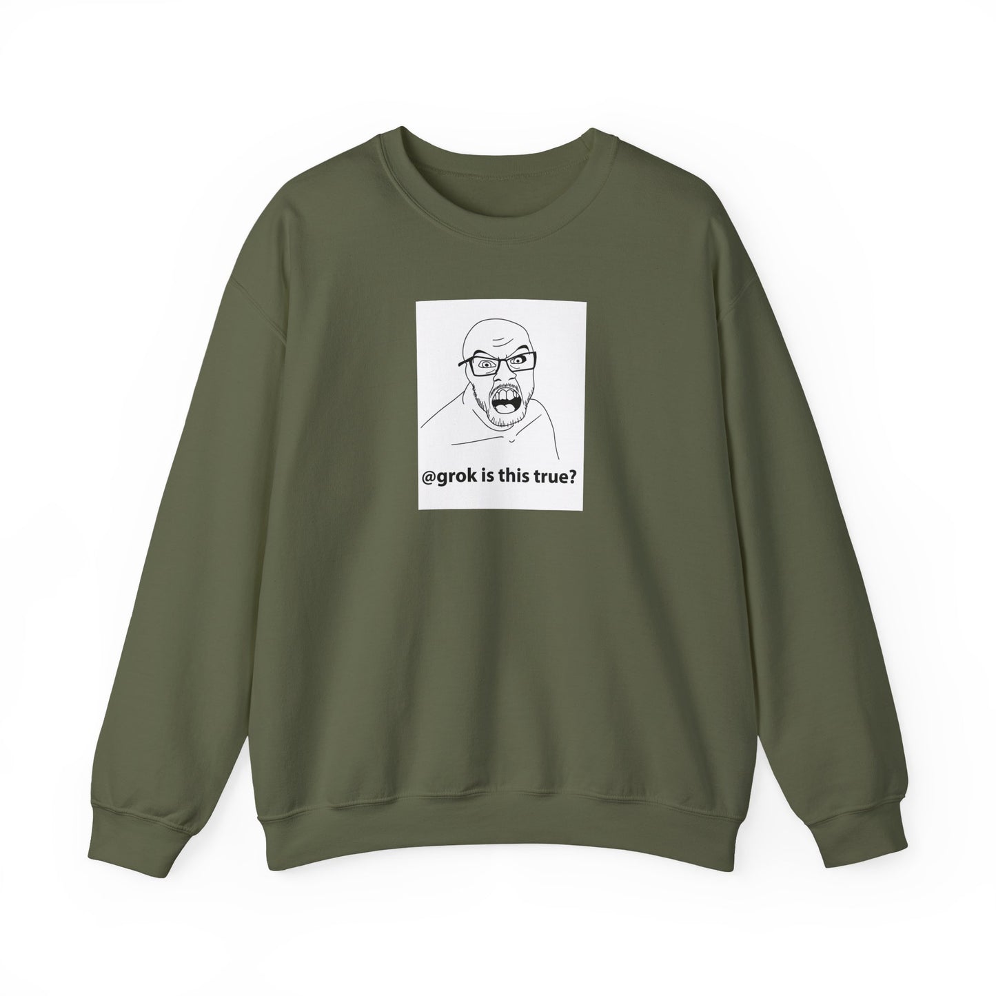 AI Meme Sweatshirt, Grok Meme Sweater, Tech Humor Sweatshirt, Internet Reaction Meme, Funny AI Crewneck, Programmer Meme Sweatshirt