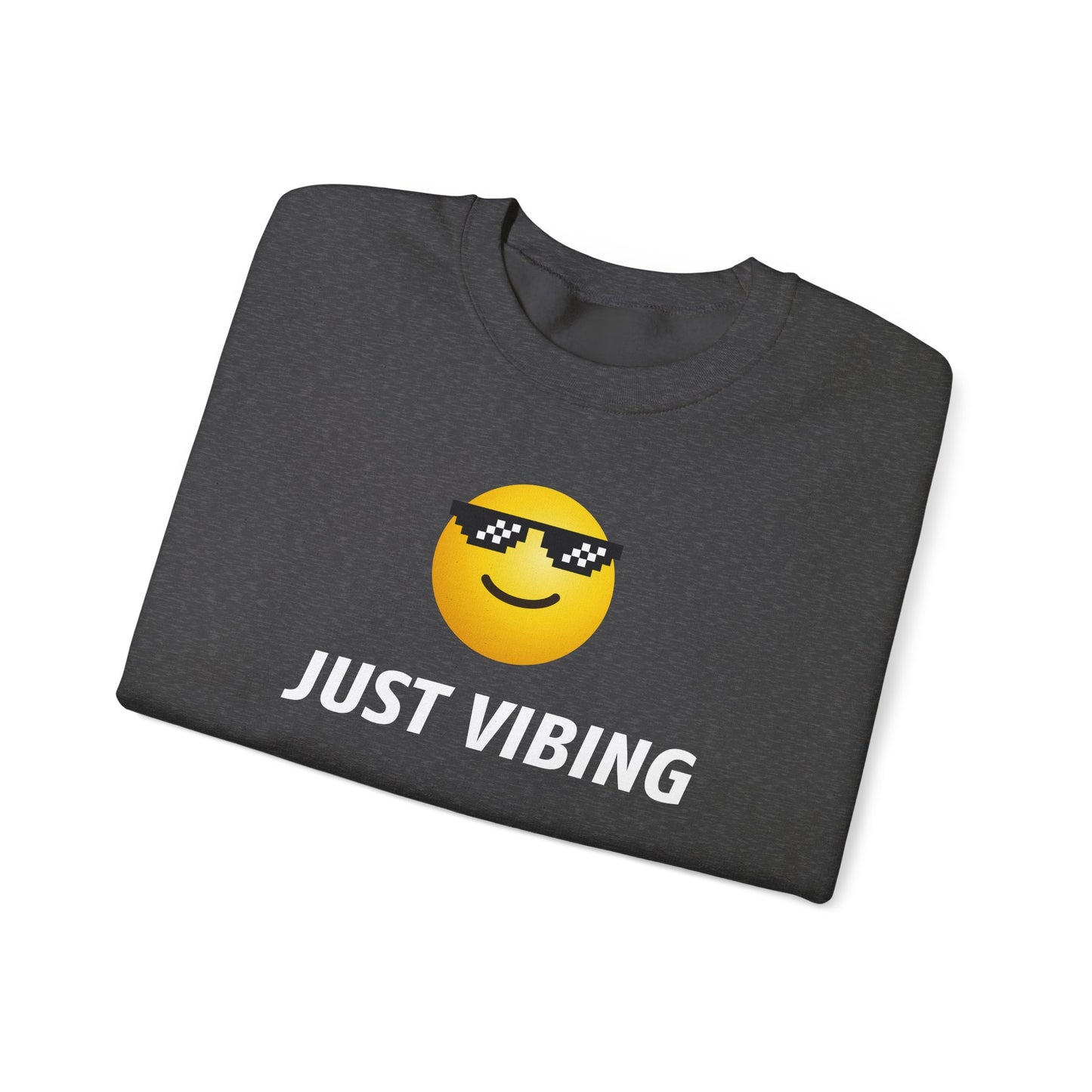 Just Vibing Emoji Sweatshirt - Meme Crewneck