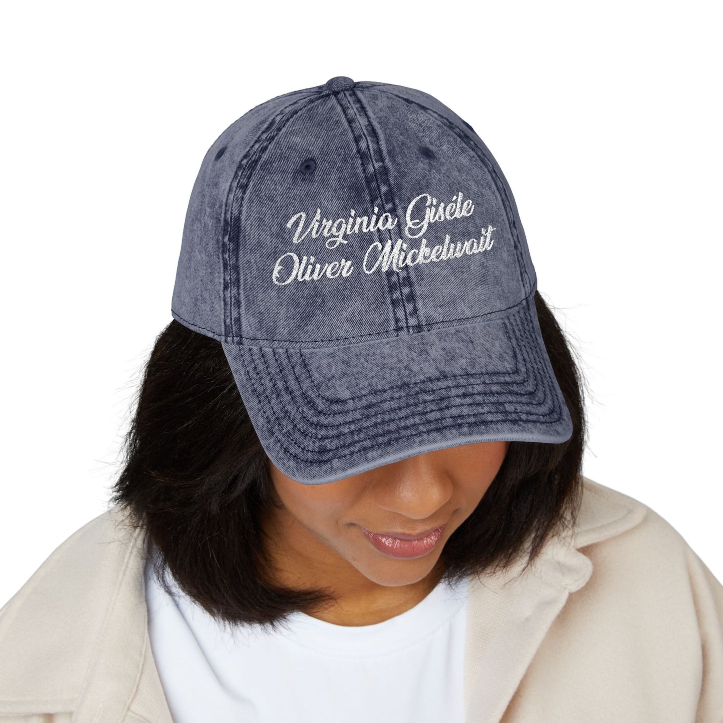 Vintage Embroidered Cap — 'Virginia Classic Oliver Chevrolet' Distressed Hat