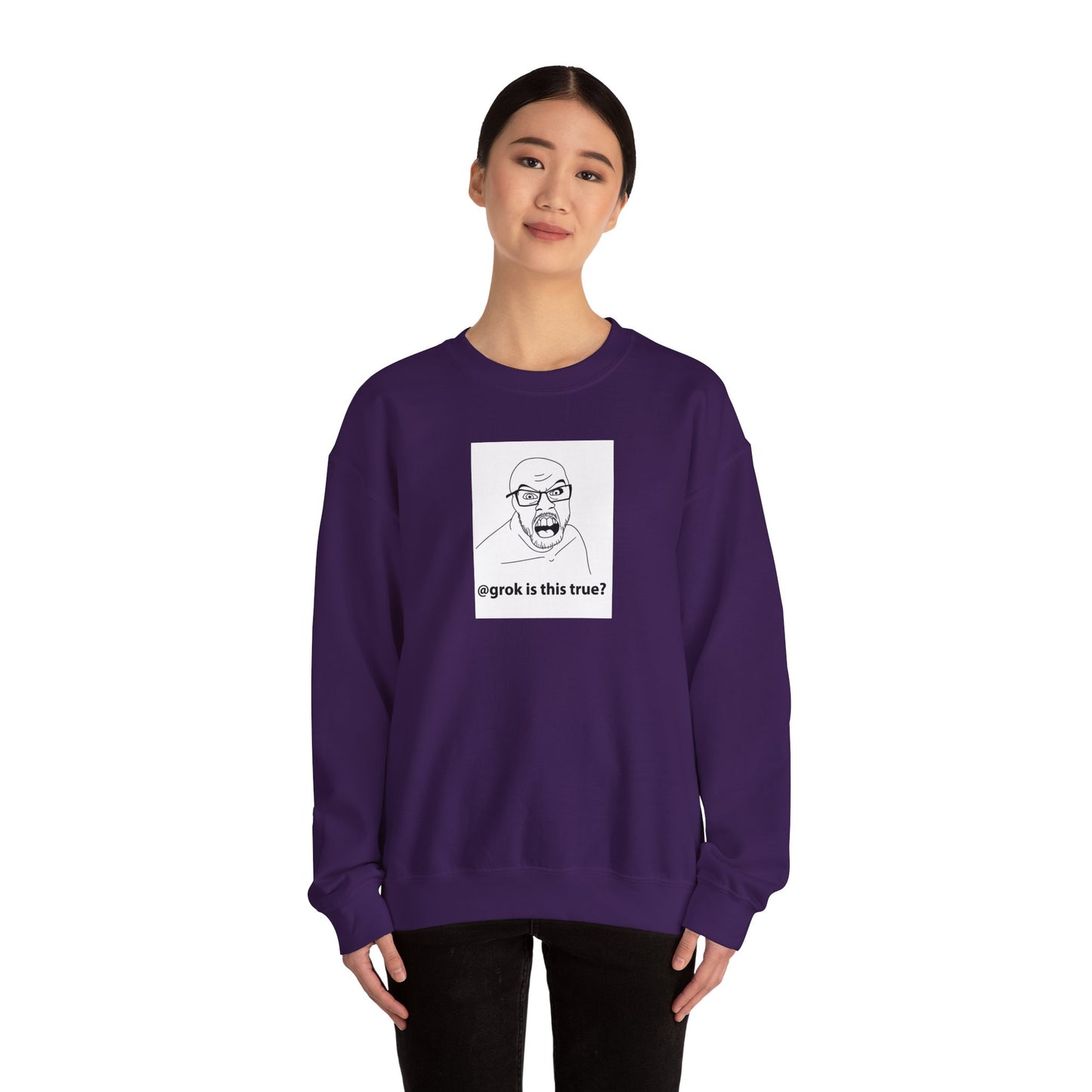 AI Meme Sweatshirt, Grok Meme Sweater, Tech Humor Sweatshirt, Internet Reaction Meme, Funny AI Crewneck, Programmer Meme Sweatshirt