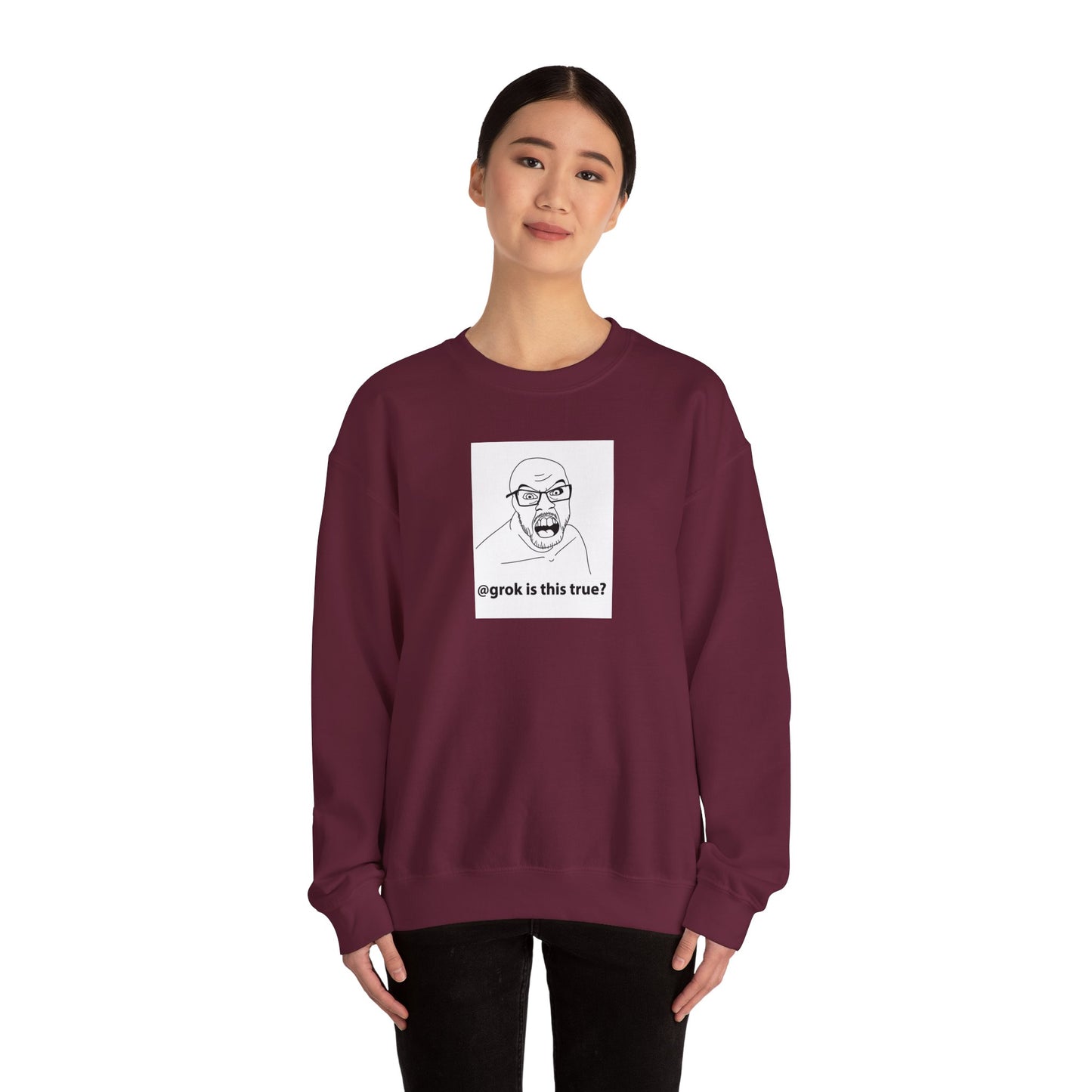 AI Meme Sweatshirt, Grok Meme Sweater, Tech Humor Sweatshirt, Internet Reaction Meme, Funny AI Crewneck, Programmer Meme Sweatshirt
