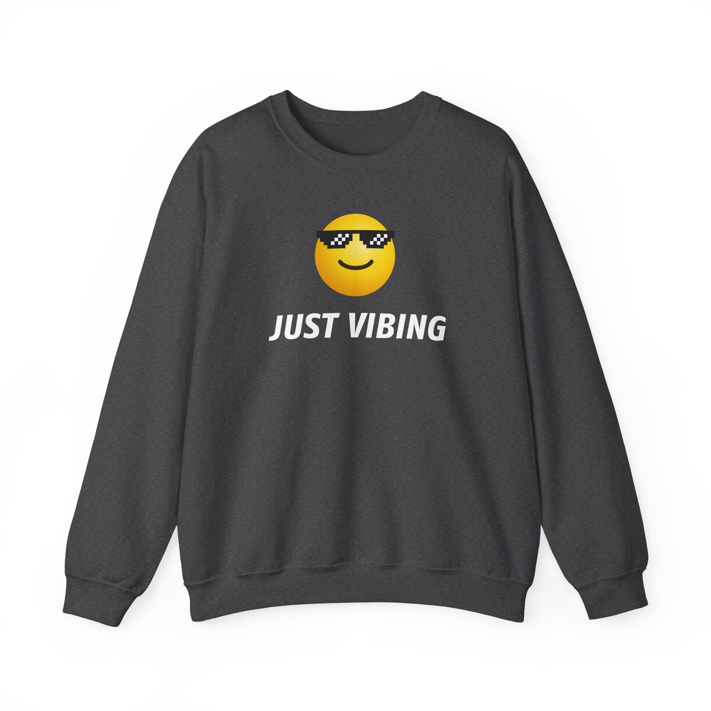 Just Vibing Emoji Sweatshirt - Meme Crewneck