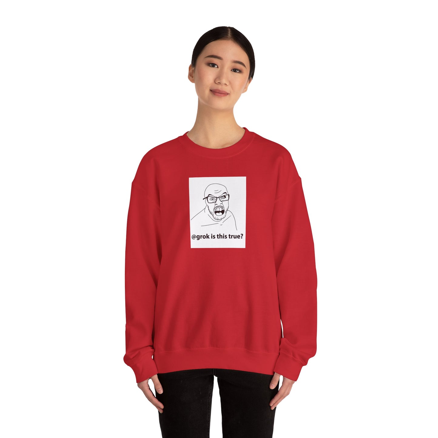 AI Meme Sweatshirt, Grok Meme Sweater, Tech Humor Sweatshirt, Internet Reaction Meme, Funny AI Crewneck, Programmer Meme Sweatshirt