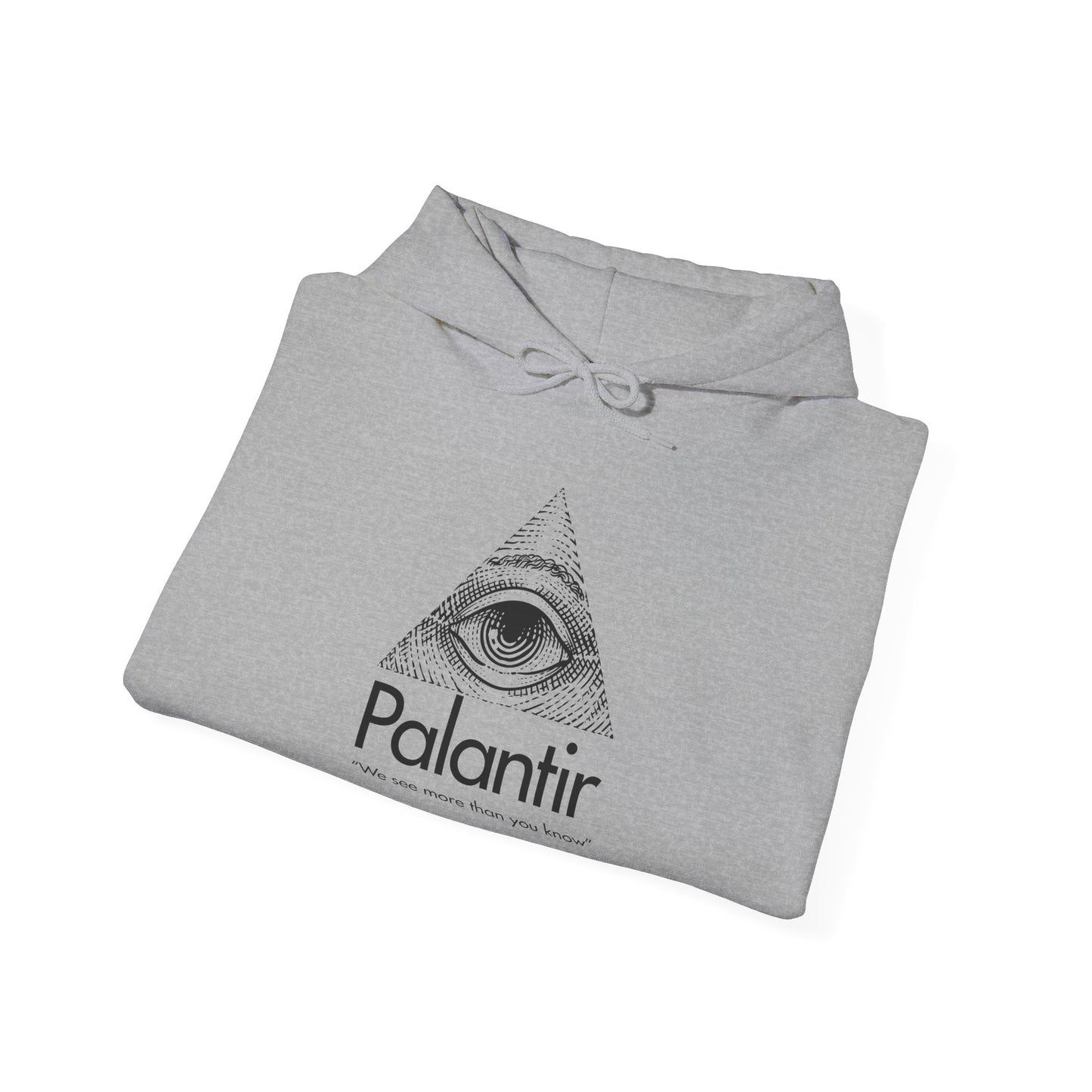 Palantir Eye Hoodie — "We see more than you know" Graphic Pullover