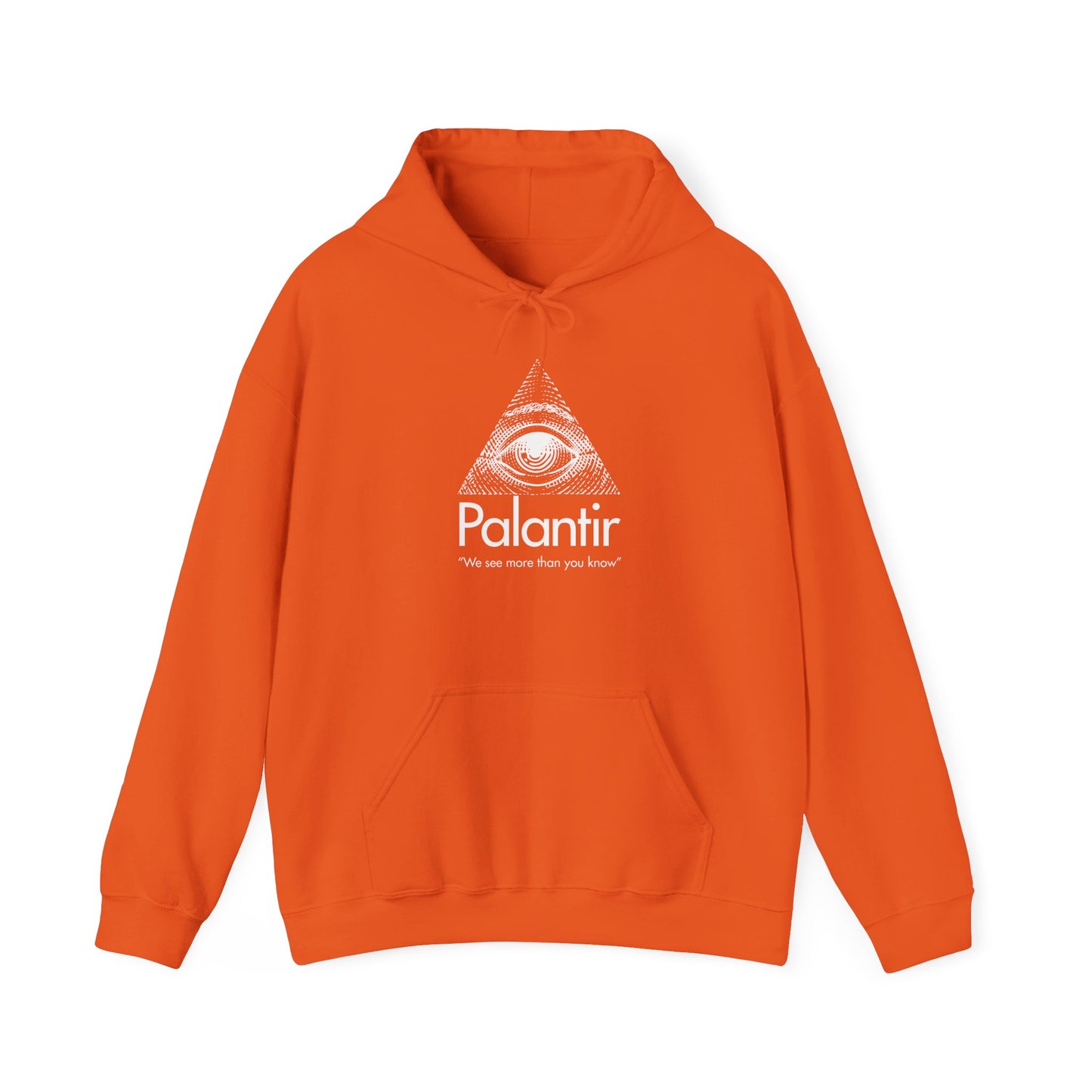 Palantir Eye Hoodie — "We see more than you know" Graphic Pullover
