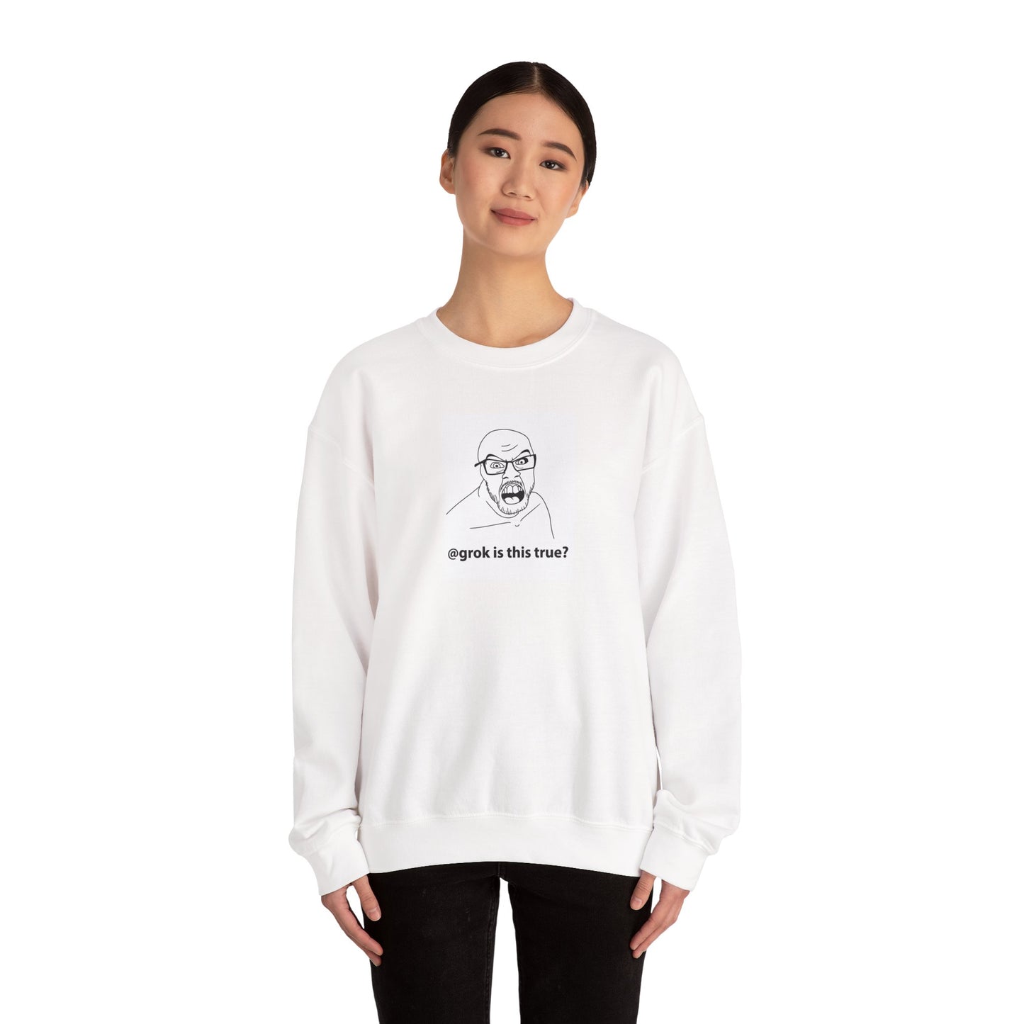 AI Meme Sweatshirt, Grok Meme Sweater, Tech Humor Sweatshirt, Internet Reaction Meme, Funny AI Crewneck, Programmer Meme Sweatshirt