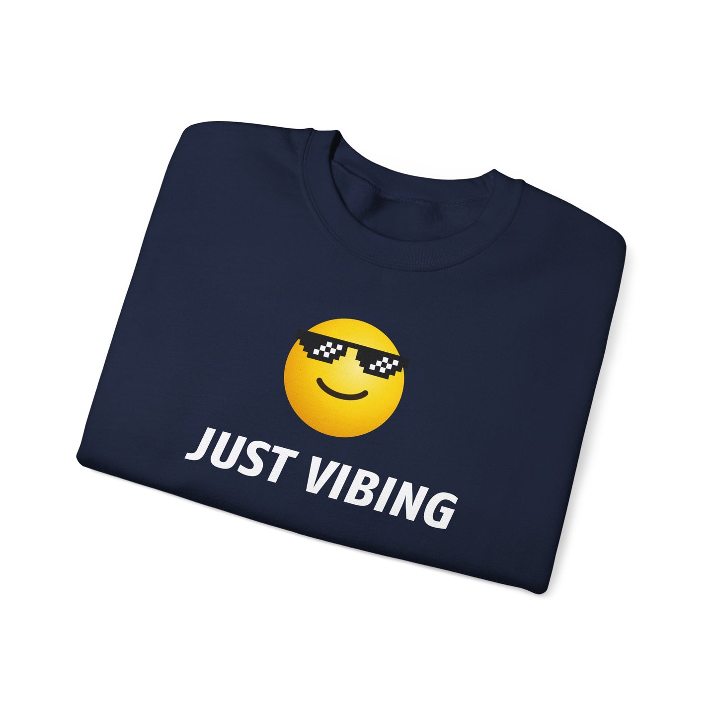 Just Vibing Emoji Sweatshirt - Meme Crewneck