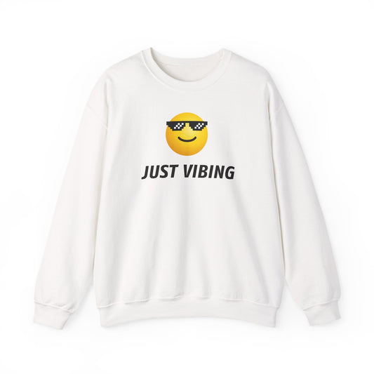 Just Vibing Emoji Sweatshirt - Meme Crewneck