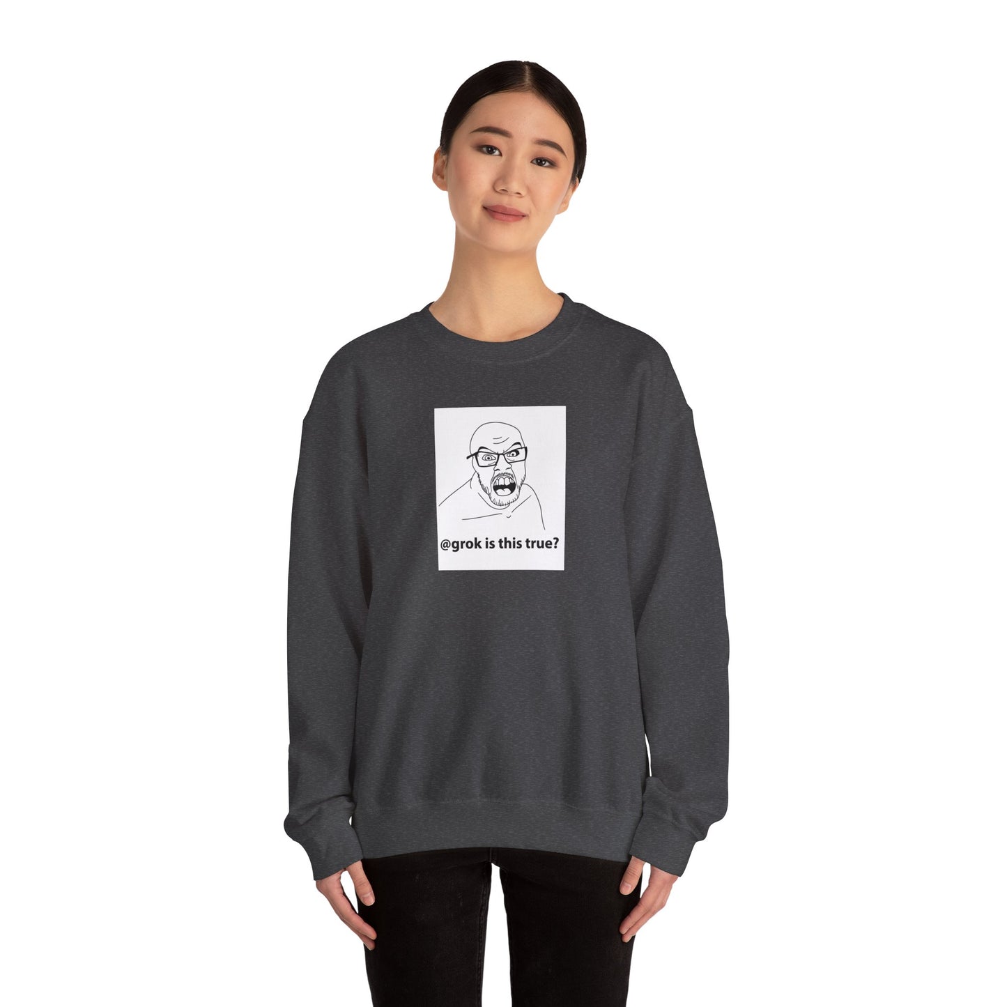 AI Meme Sweatshirt, Grok Meme Sweater, Tech Humor Sweatshirt, Internet Reaction Meme, Funny AI Crewneck, Programmer Meme Sweatshirt