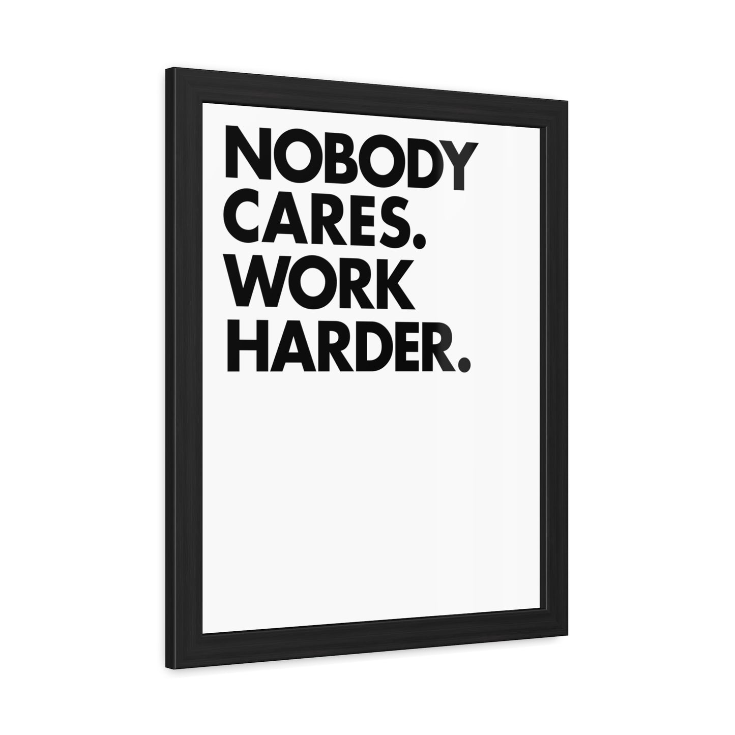 Nobody Cares. Work Harder. Framed Motivational Wall Art