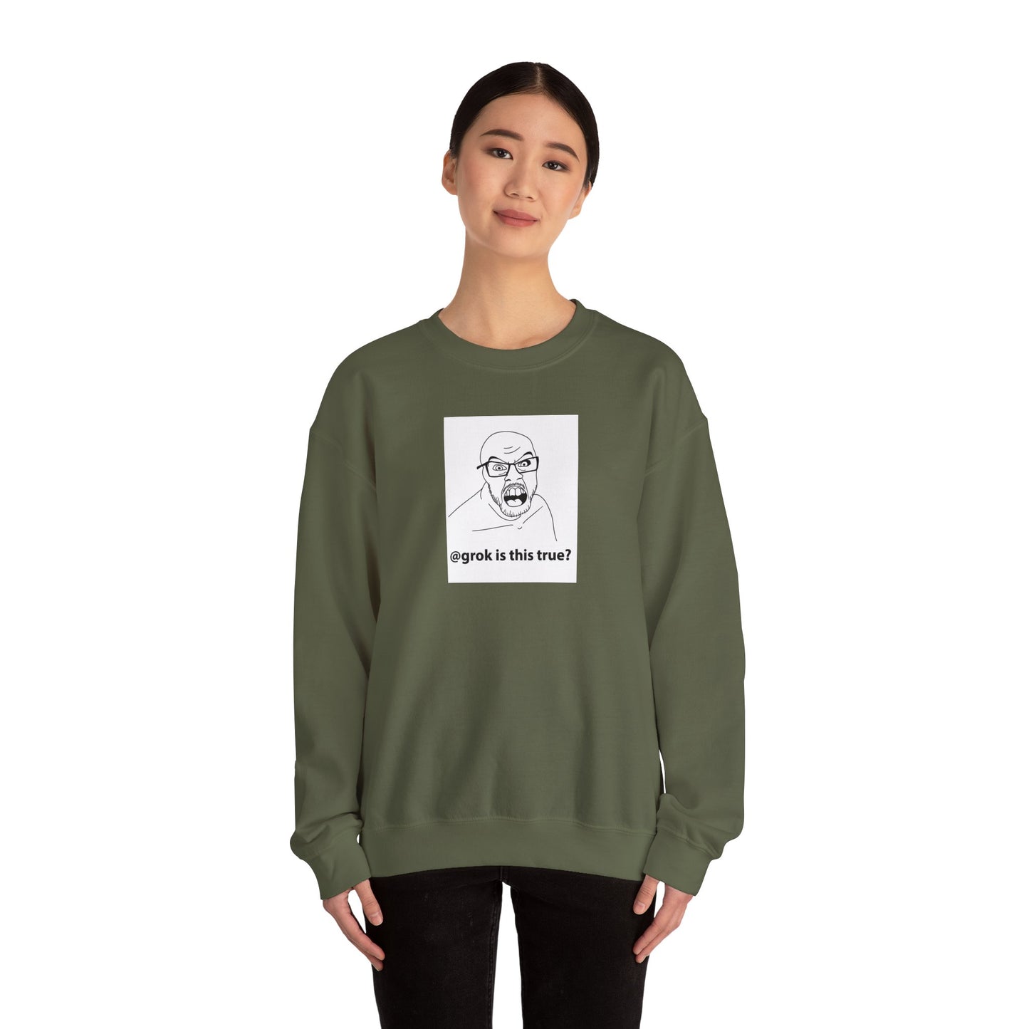 AI Meme Sweatshirt, Grok Meme Sweater, Tech Humor Sweatshirt, Internet Reaction Meme, Funny AI Crewneck, Programmer Meme Sweatshirt