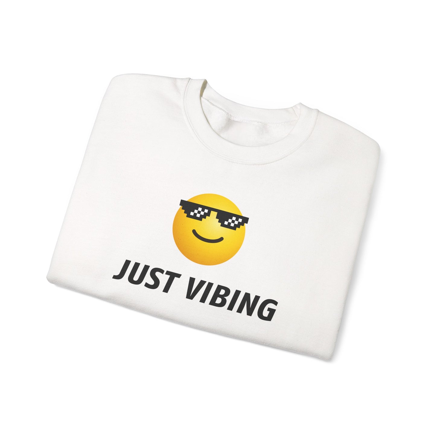 Just Vibing Emoji Sweatshirt - Meme Crewneck