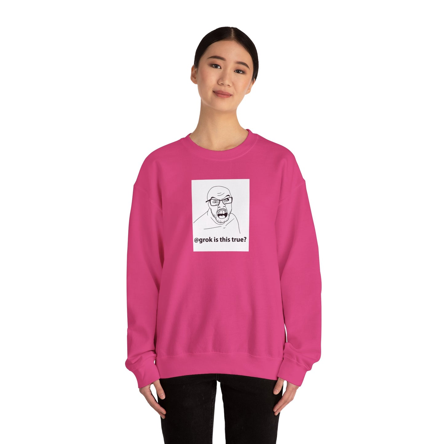 AI Meme Sweatshirt, Grok Meme Sweater, Tech Humor Sweatshirt, Internet Reaction Meme, Funny AI Crewneck, Programmer Meme Sweatshirt