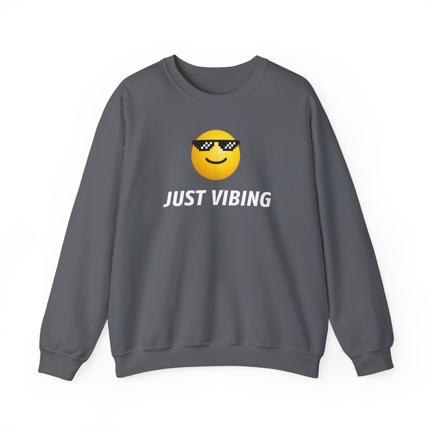 Just Vibing Emoji Sweatshirt - Meme Crewneck
