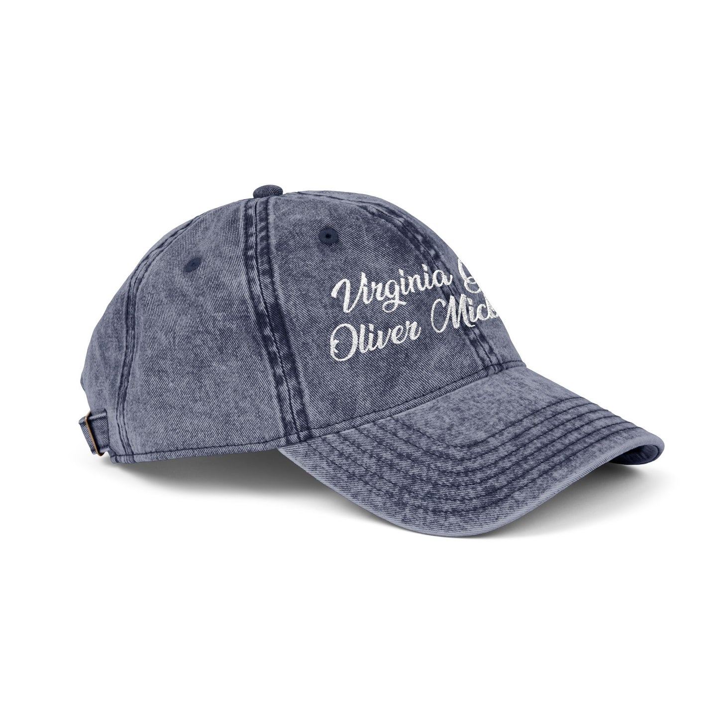 Vintage Embroidered Cap — 'Virginia Classic Oliver Chevrolet' Distressed Hat