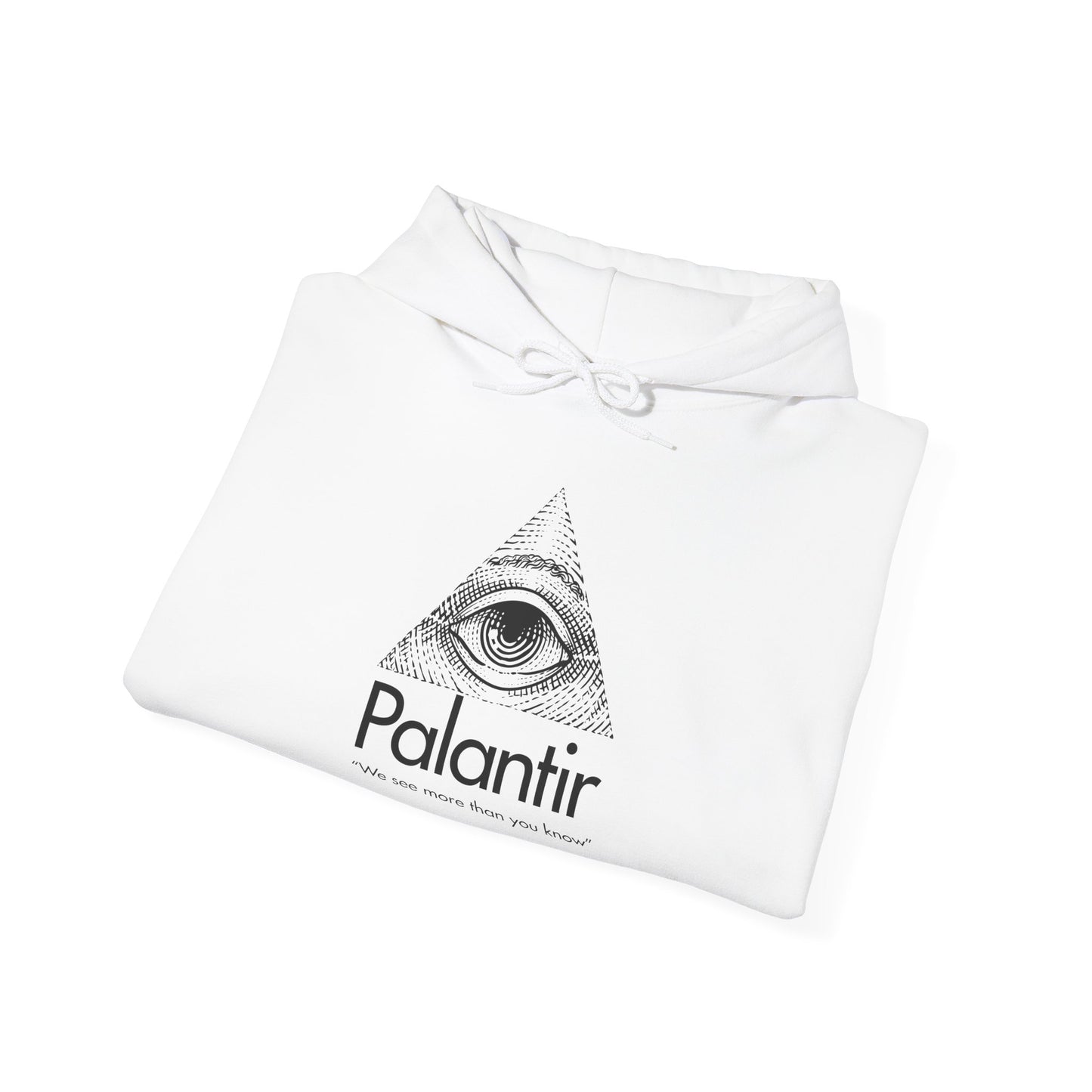 Palantir Eye Hoodie — "We see more than you know" Graphic Pullover