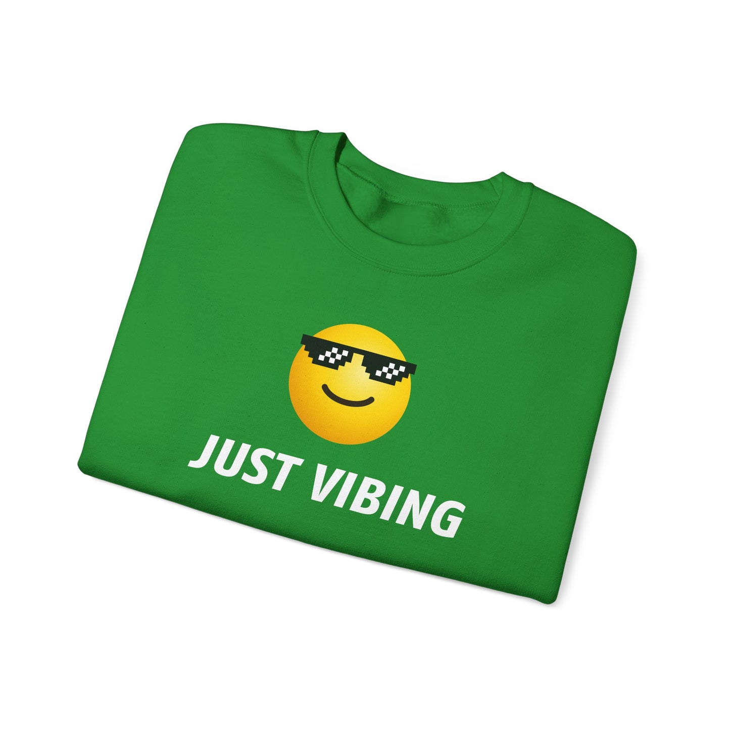 Just Vibing Emoji Sweatshirt - Meme Crewneck