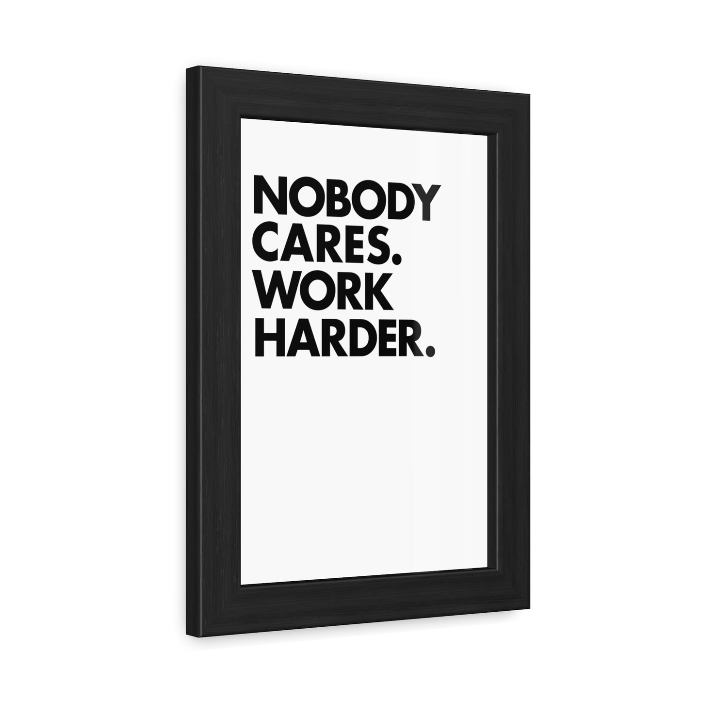 Nobody Cares. Work Harder. Framed Motivational Wall Art