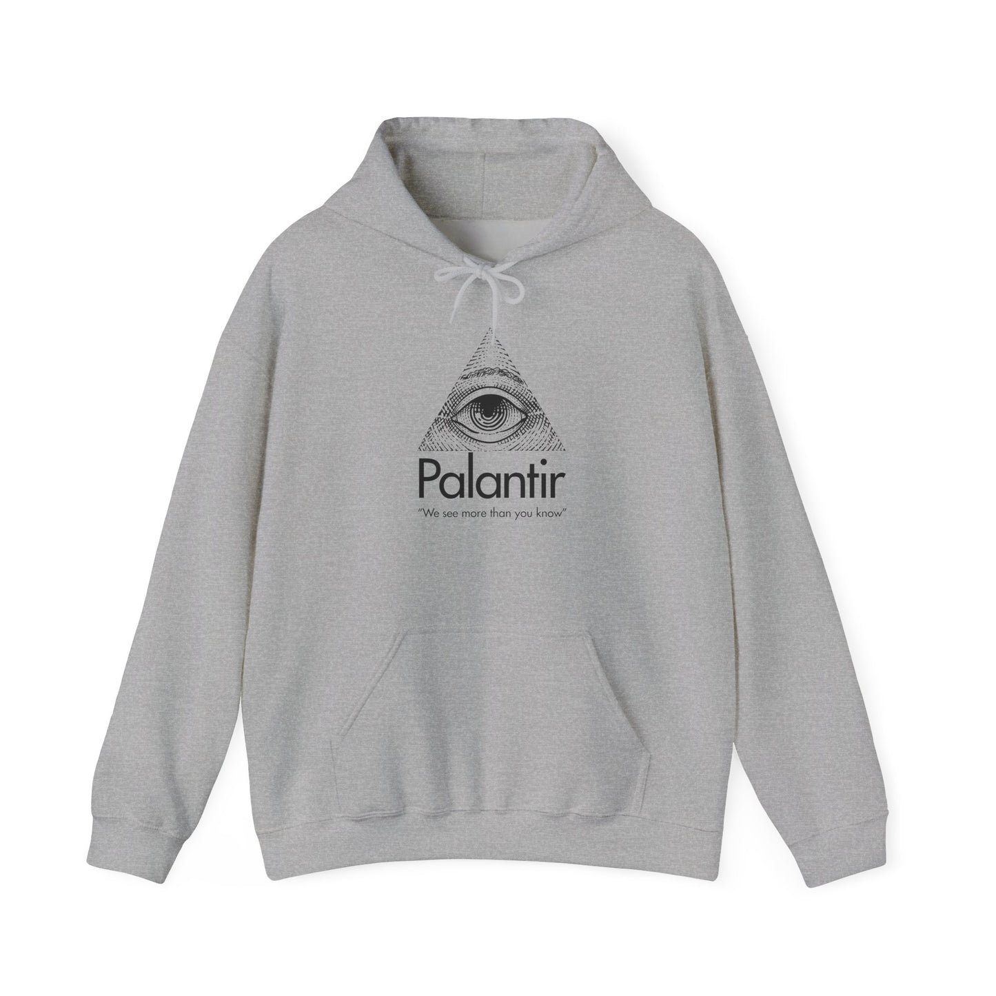 Palantir Eye Hoodie — "We see more than you know" Graphic Pullover