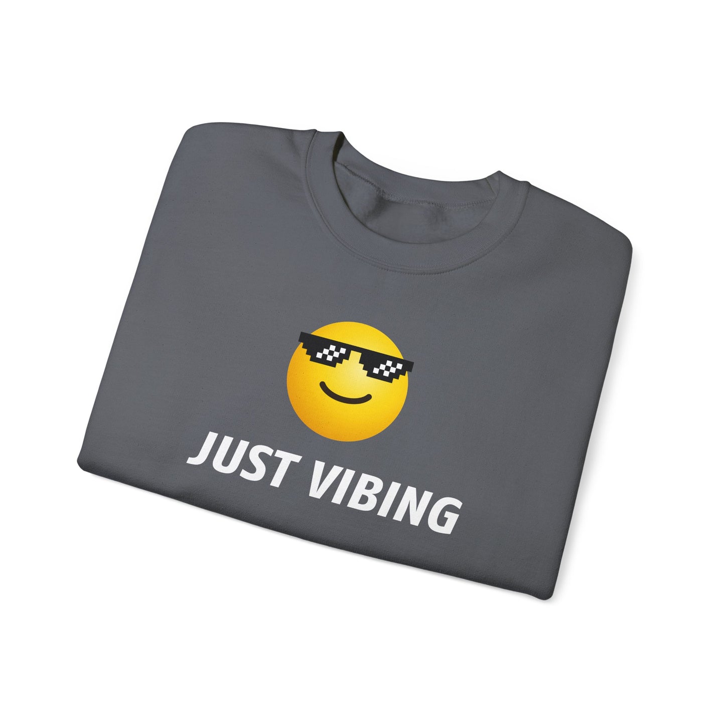 Just Vibing Emoji Sweatshirt - Meme Crewneck