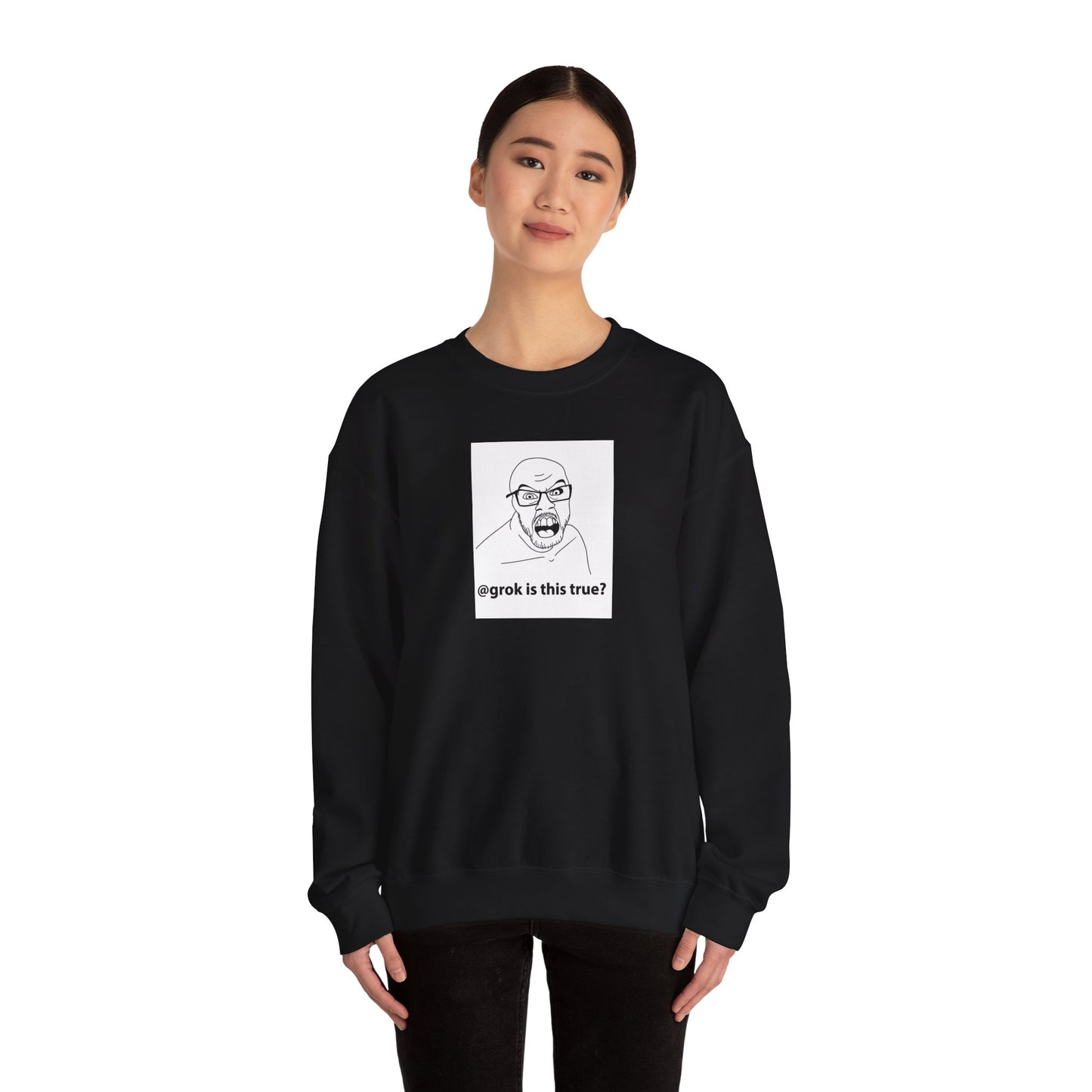 AI Meme Sweatshirt, Grok Meme Sweater, Tech Humor Sweatshirt, Internet Reaction Meme, Funny AI Crewneck, Programmer Meme Sweatshirt